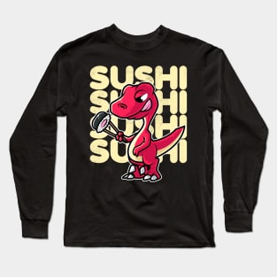 Dinosaur Sushi Nigiri Kawaii Neko Anime Japanese product Long Sleeve T-Shirt